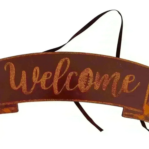 Welcome Sign Decorative Welcome Plaque Easy to Install Sturdy Wood Hanging - Picture 2 of 3